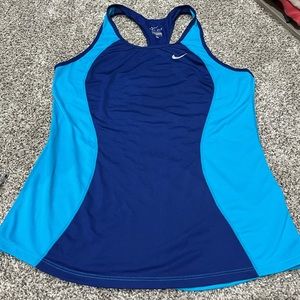 Nike Running Tank - Size Medium - Teal & Blue